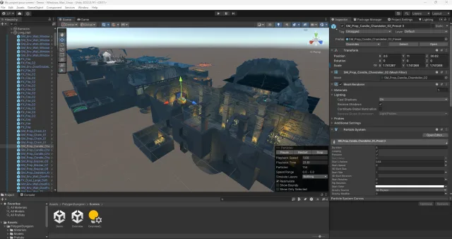 Création d'un décor de donjon en 3D dans l'éditeur Unity