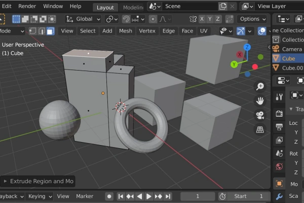 1/6 Votre personnage de jeu pour Unity. Prise en main Blender