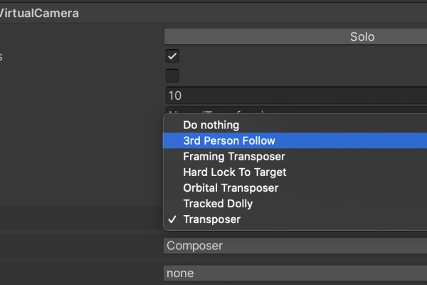 Camera FPS avec Cinemachine de Unity