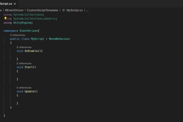 Comment créer un template de script pour Unity personnalisé ?