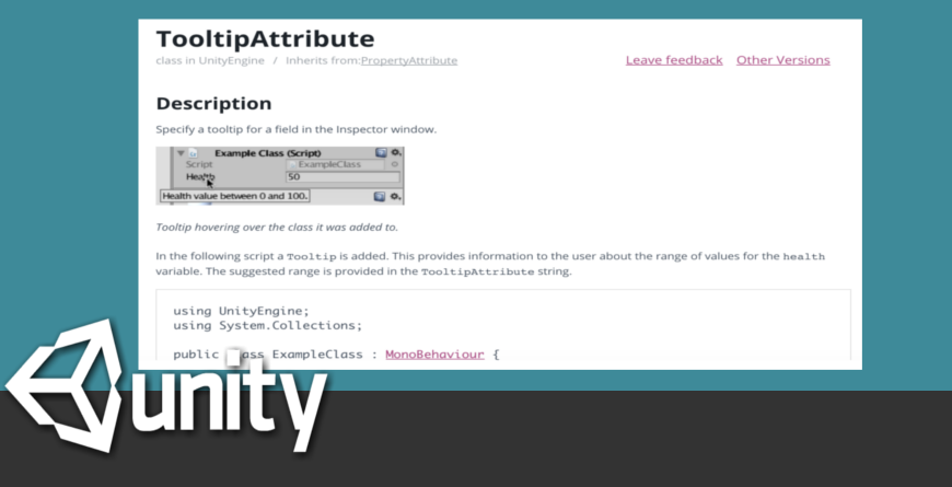 Les attributs dans Unity